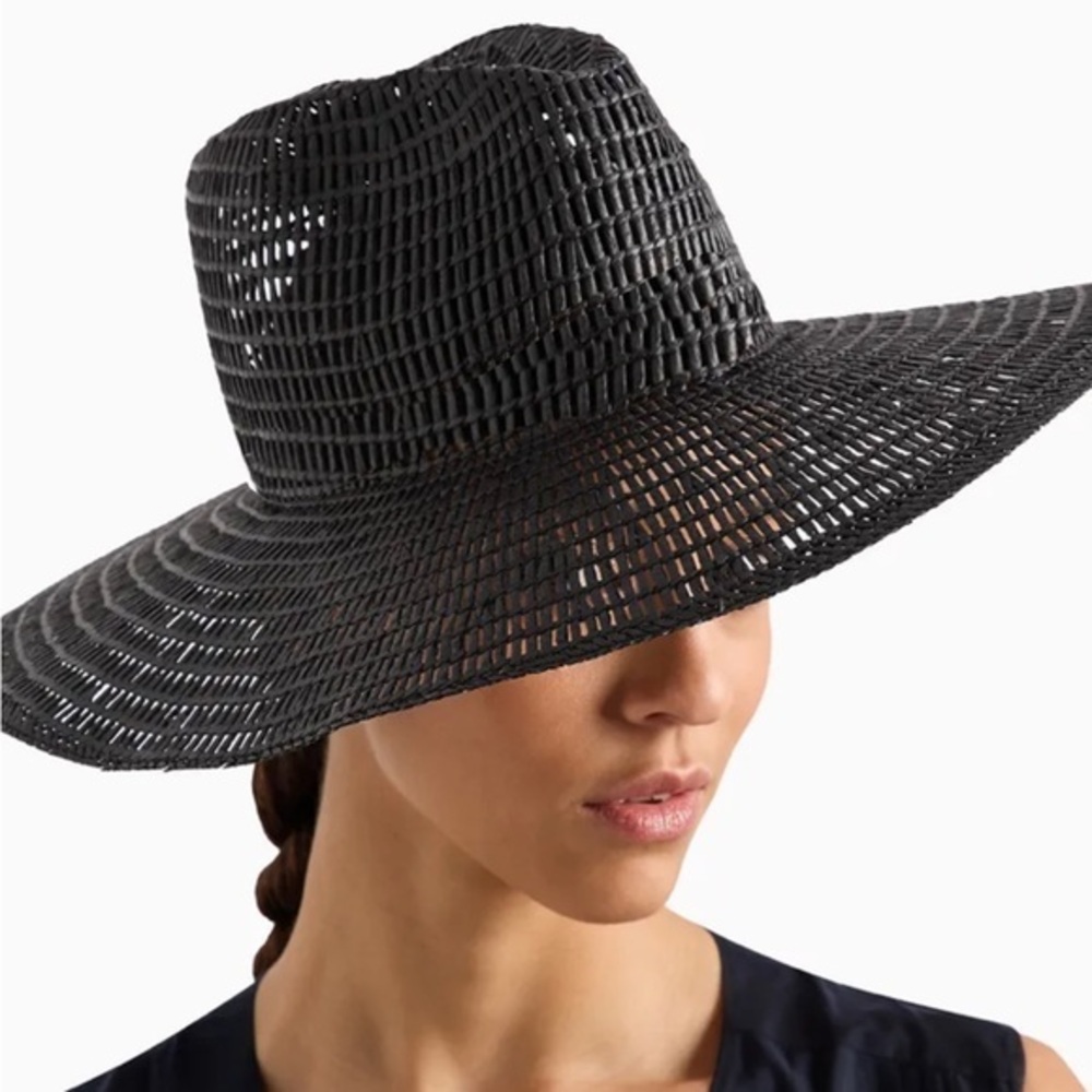 Banana Republic Factory Open Weave Wide Brim Sun Hat Fedora NEW!